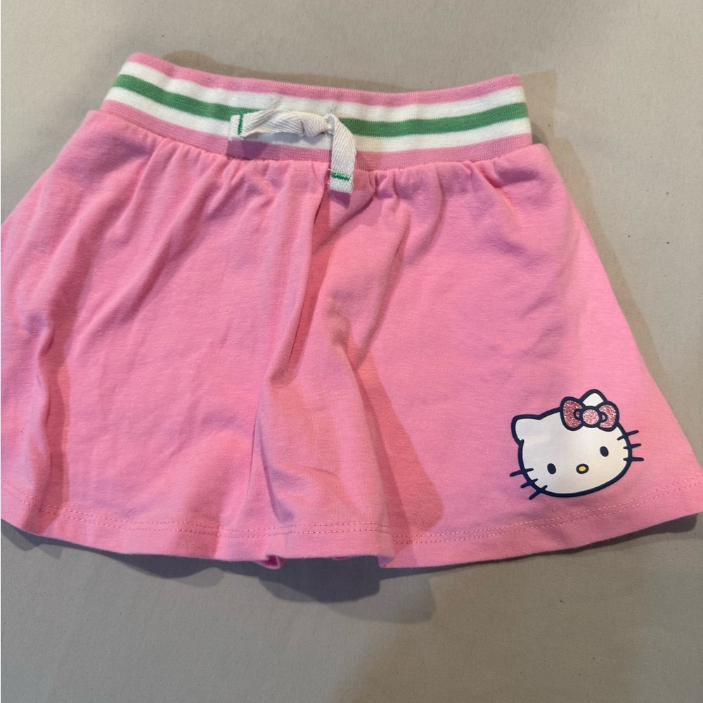 Hello Kitty skirt with attached shorts& tee set /cute